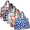 Wrapables Large Foldable Tote Nylon Reusable Grocery Bags, 5 Pack